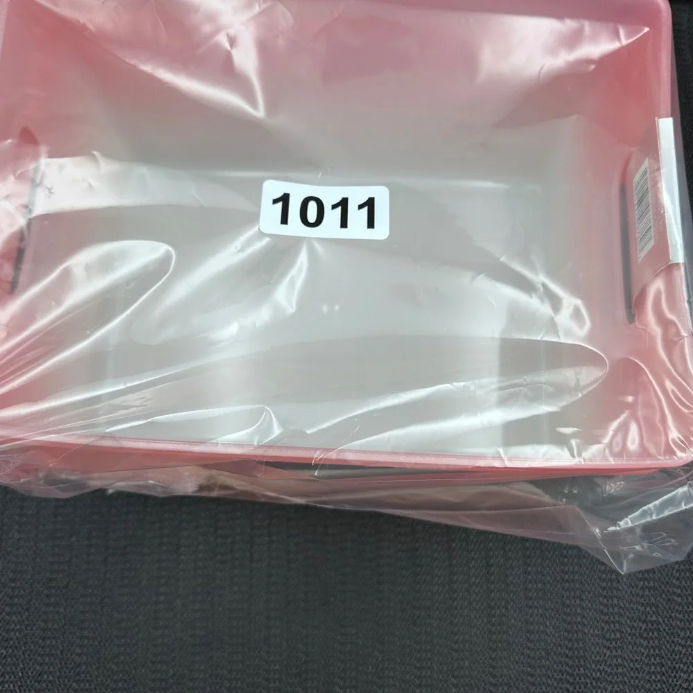 Isaac Jacobs Set of 2 Pink Ombre Storage Bins PB39-L2CG Plastic Organizers